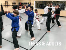 Teens & Adults training at Davis Martial Arts